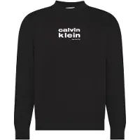 Calvin Klein Ls 350Fleece Retro Graphic Crewn - Black - M