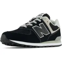 New Balance unisex for kids. GC574V1 Trainers 574 black (23.5 W), Flat, Laces, Casual, Sport, children's fashion