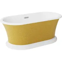 Besco Kylpyamme Ziva Glam Gold, 160 x 75 cm, sifonilla ja ylivuodolla, Slim kromi