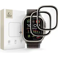 Tech-Protect 2-pack Tempered Glass for Apple Watch Ultra 49mm - Silver & Black