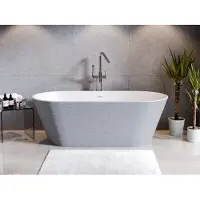 Besco Kylpyamme Deeva Glam Silver, 150 x 75 cm, kultaisella kannella