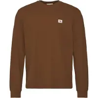Calvin Klein Jeans Ls Microwaffle Heritage Lbl Tee - Brown - M
