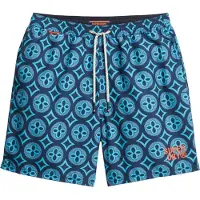 Superdry for man. M3010250A Blue mosaic print swimming costume (M), Beachwear, Recycled Polister, Sustainable