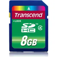 Transcend 8 Gt SDHC Class 4 A1 -muistikortti, musta