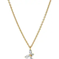 Pandora Butterfly 14K Gold-Plated Collier With Clear Cubic Zirconia - Gold - 45 CM