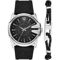 Diesel Analoginen kello 'MASTER CHIEF' musta / hopea