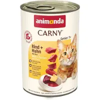 Animonda Carny Säästöpakkaus: 24x 400g Senior naudanliha + kana & juusto märkäruoka kissoille