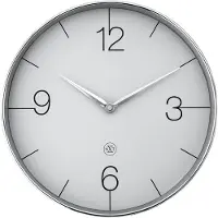 Nextime - Finesse nXt Seinäkello 30,5 cm Kromi/Harmaa