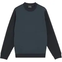 Lyle & Scott Half Raglan Hybrid Sweatshirt - Navy - XL