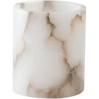 Tell Me More Alabaster-tuikkuastia Valkoinen beige, M 14 cm