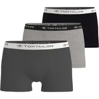 Tom Tailor Bokserishortsit antrasiitti / meleerattu harmaa / musta / valkoinen