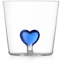 Ichendorf Milano - Cuore vesilasi 35 cl sydän sininen