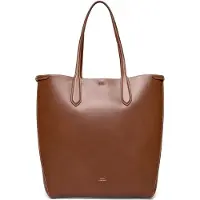 Ralph Lauren for woman. 428962757001 Brown elongated Bellport leather tote bag (OSFA), Casual