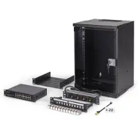 Digitus DN-49103-SET, Seinään asennettava laitekehikko, 9U, 60 kg, Näppäinlukko, Kotelon kiskot, Tehostunut kaapelinhallinta