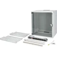 Digitus DN-49206-SET, Seinään asennettava laitekehikko, 12U, 60 kg, Näppäinlukko, Kotelon kiskot, Tehostunut kaapelinhallinta