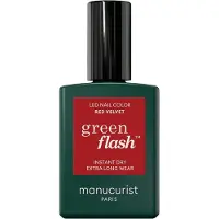 Manucurist Paris Green Flash Led Nail Polish Velvet Red 15ml