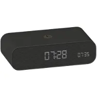 Kreafunk - Wakie herätyskello Wake-up-valolla ja Qi:llä 16x8x4,5 cm musta