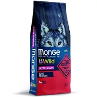 Monge Dry Dog BWILD All Breeds Adult viljaton kuivaruoka koirille hirvenlihalla, 12 kg