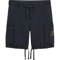 Superdry for man. M7110435A Lightweight navy parachute style shorts (34), Casual, Cotton