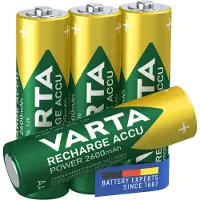 Varta Recharge Accu Power ladattava AA-paristo 2600mAh, 4 kpl