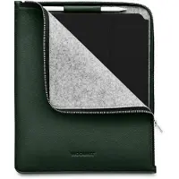 WOOLNUT Leather Folio -suojatasku iPad Pro 13" & Air, vihreä