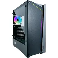 Azza APOLLO 430, Midi Tower, PC, Musta, Läpinäkyvä, ATX, mikro ATX, Karkaistu lasi, Pelaaminen (Apollo 430B DF2)