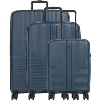Travelite Air Stripe 4-pyöräinen Matkalaukkusetti 3-osainen Laajennettava Sininen
