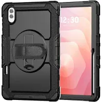 CaseOnline Hybridikuori olkahihnalla Samsung Galaxy Tab S11 Ultra - Musta