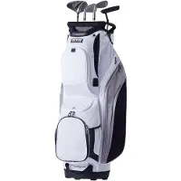 Vevor -golfkärrykassi, jossa 14-suuntainen jakaja yläosassa, 36 tuuman 13 taskua, ensiluokkainen nailonkärrykassi, kestävät golfkassit kahvoilla, pölysuojalla ja irrotettavilla hihnoilla miehille ja na