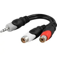 Deltaco – Multimediasovitin, 3,5mm uros - 2xRCA naaras (AA-6)