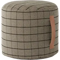 Oyoy Living Design Grid Pouf - Grey - ONE SIZE