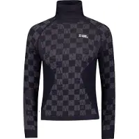 Mons Royale Ascender Merino Mock Neck Kerrastopaita forged iron / black Koko XS