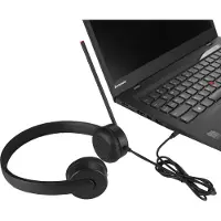 Lenovo Stereo Analog, Langallinen, Toimisto/puhelukeskus, 110 g, Kuulokkeet, Musta