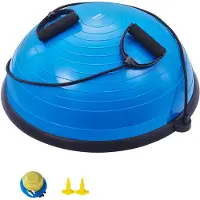 Vevor puoliharjoittelupalloharjoituslaite, 23 tuuman tasapainopalloharjoituslaite, 660 paunan kapasiteetin vakauspallo, joogapallo vastusnauhoilla ja jalkapumpulla, voimaharjoittelupallo kotisalille,