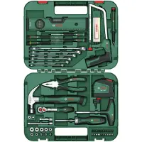 Bosch 1 600 A02 ZB3, Yhdistelmäkiintoavain, Yhdistelmäpihdit, PH00, PH0, SL1.5, TX6, musta, Vihreä, Vihreä, 64 työkalua