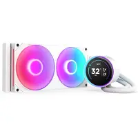 NZXT Kraken Elite 280 RGB, All-in-one nestejäähdytin, 14 cm, 98,61 kuutiometriä/min, valkoinen