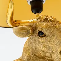 Kare Design-pöytävalaisin Boxer Bull, Messinki/kulta, Olohuone/ruokailutila, Synteettinen materiaali, Design