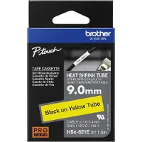 Brother B-ON-W HEAT SHRINK TUBE 9MM YELLOW (HSE621E)