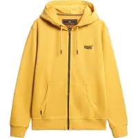 Superdry for man. M2013753A Essential Logo Washed Ziphood Sweatshirt in yellow (L), Casual, Cotton