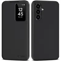 Tech-Protect Samsung Galaxy A56 Smart Clear View Käännä kotelo korttipaikalla - musta