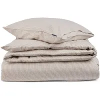 Lexington Striped Lyocell Flannel Bed Set - Beige - 150X210/50X60