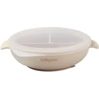 Virgel BABY ONO 1661/03 SILICONE PLATE WITH SUCTION CUP AND LID BEIGE
