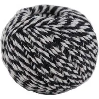SCANSEASON Cotton yarn gift ribbon black/white 40 meters