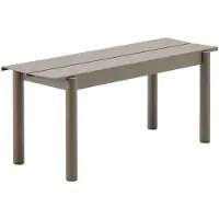 Muuto Linear steel bench -penkki 110 x 34 cm taupe
