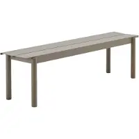 Muuto Linear Steel Penkki 170x34 cm Taupe