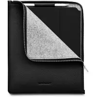 WOOLNUT Leather Folio iPad Air/ Pro 13" (M2/M3/M4/M5) - Black