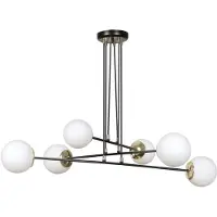 Valotorni Ognis riippuvalaisin 90cm 6xE27 musta/valkoinen