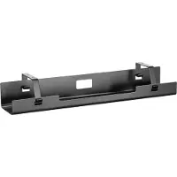 Cablio Cable Tray and Power Strip Holder, Under Desk Mountable. Black.