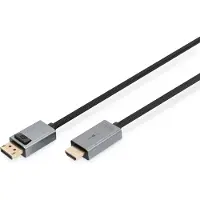 Digitus Kaapeliadapteri - - DB-340202-018-S - DisplayPort 4K - HDMI tyyppi A - 30Hz