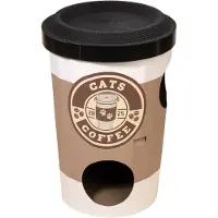 TIAKI Starcats Coffee -raapimisluola Ø42x75cm kissalle